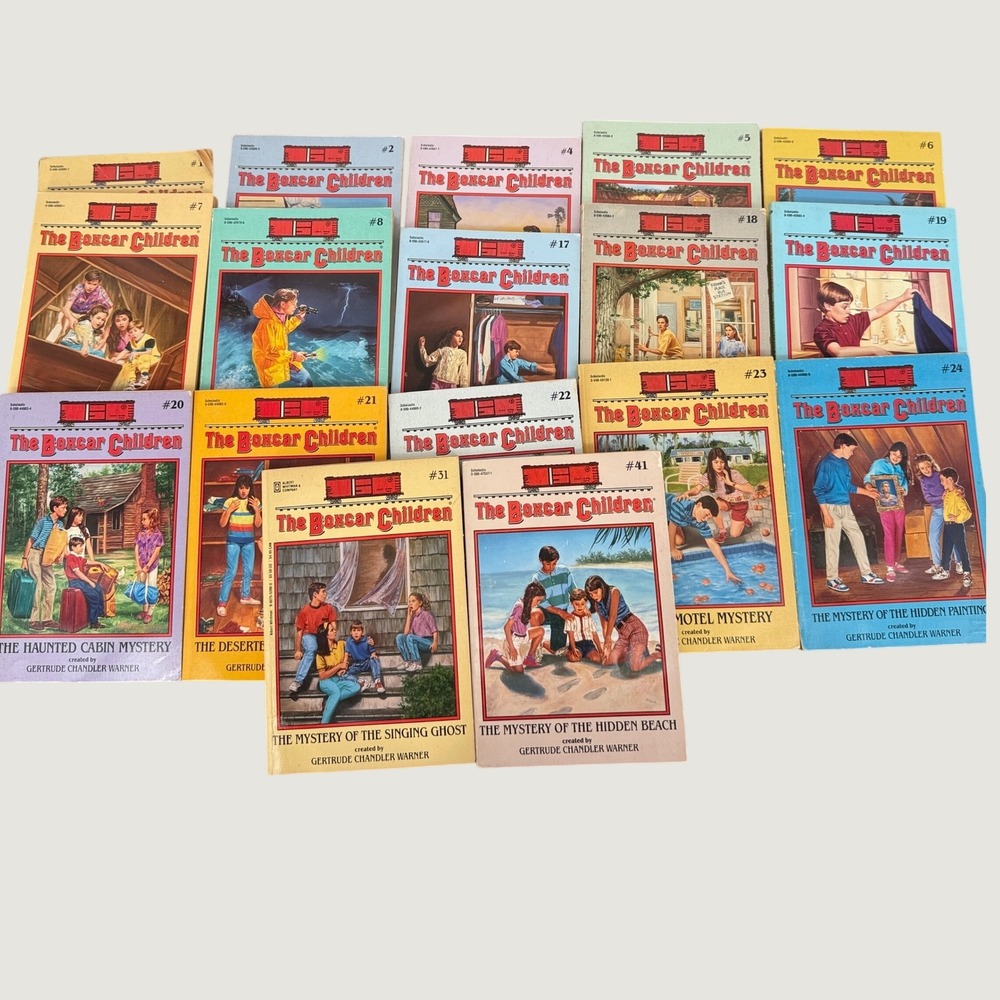 Boxcar Children Book Lot 17 Gertrude Chandler Warner Vintage Mystery Paperbacks